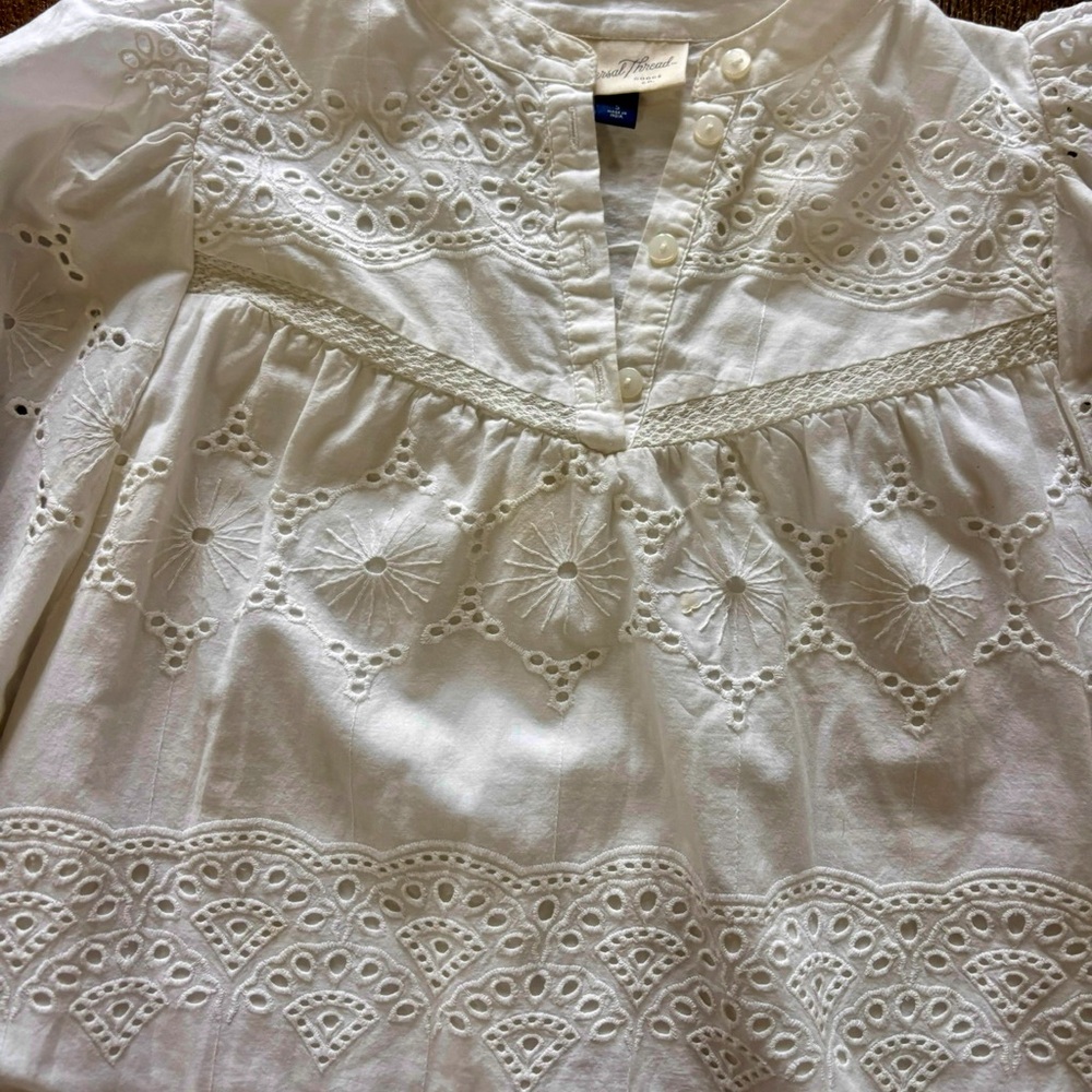 Universal Thread White Eyelet Lace Dress - Picture 3 of 6
